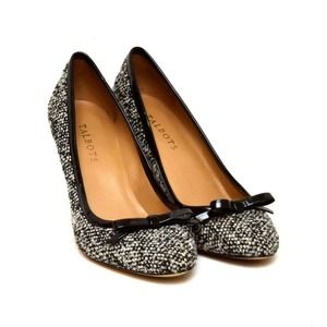 Talbots Pumps Heels Shoes Gray Black Slip On 8.5M